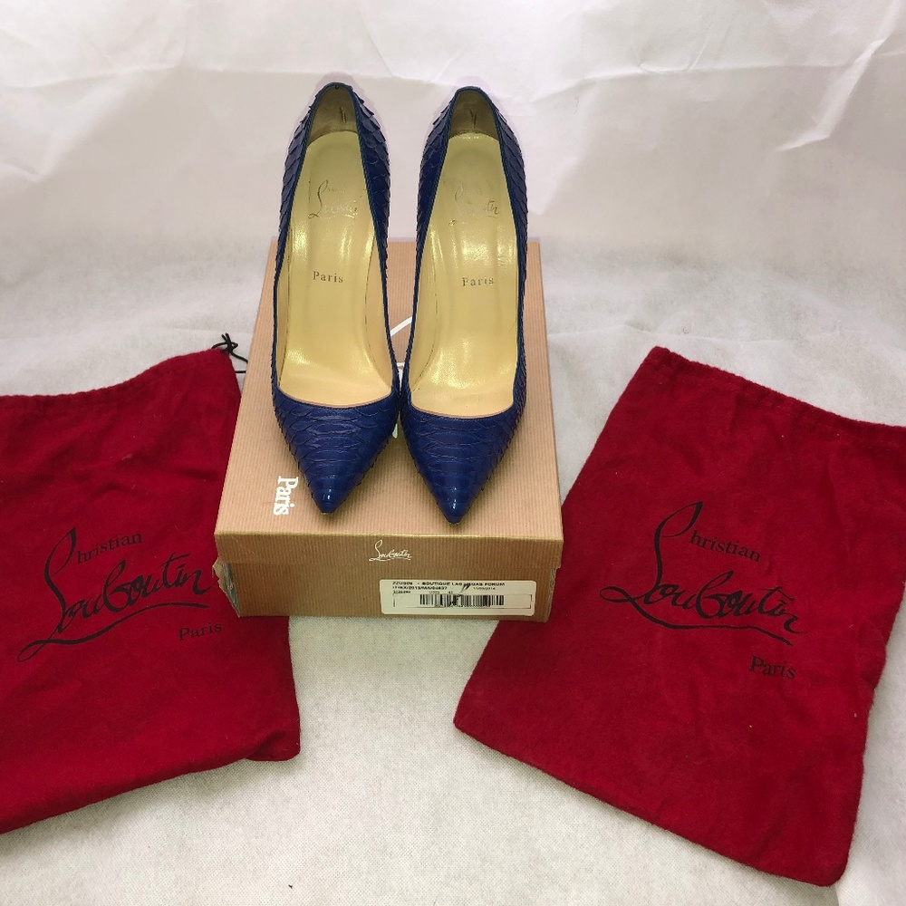 Christian Louboutin Pigalle 120 Python Crystal